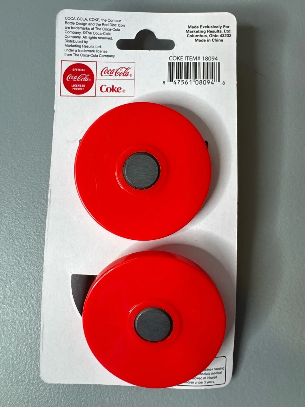 Coca Cola Red Magnetic Logo bag Clips 2-Pack  nostalgia
